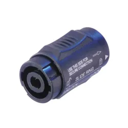 Neutrik NL4MMX Speakon adaptor (συζευκτής) 4 επαφών νέας γενιάς με lock στην μια πλευρα.