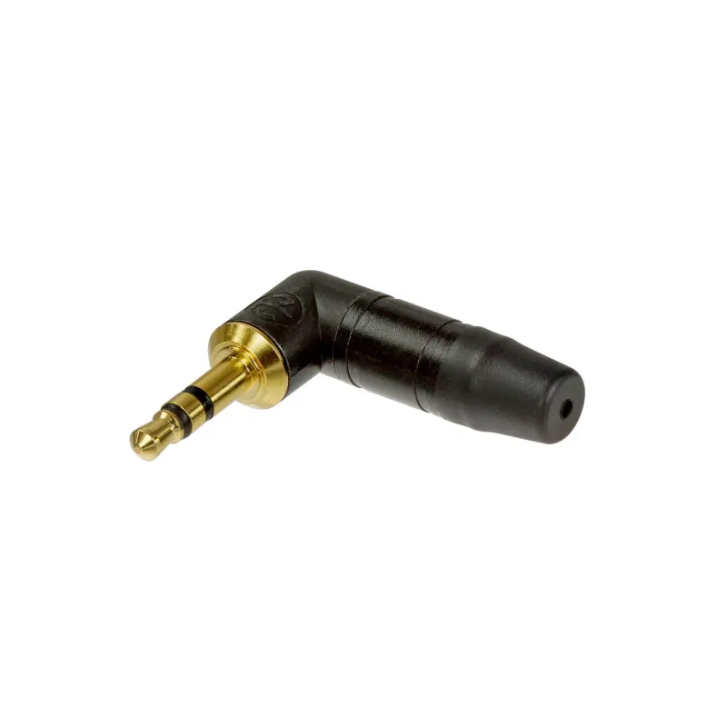 Neutrik NTP3RC-B επαγγελματικό γωνιακό βύσμα Jack stereo 3.5mm μαύρο με επίχρυσες επαφές