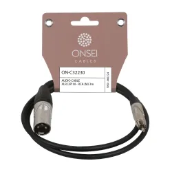 Onsei ON-C32230 Audio Cable 3-pin XLR Male to RCA Male 3m