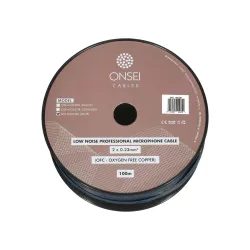 Onsei ON-MCB3BK Microphone Cable Roll 2 x 0.23mm2 - Black