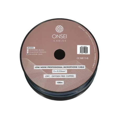 Onsei ON-MCB3BK Microphone Cable Roll 2 x 0.23mm2 - Black (Price per Meter)