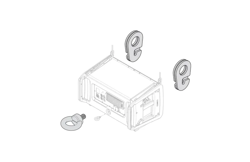 QSC LA-KIT-I Installation Kit LA108/LA112 (2 Shackles/1 Eyebolt)